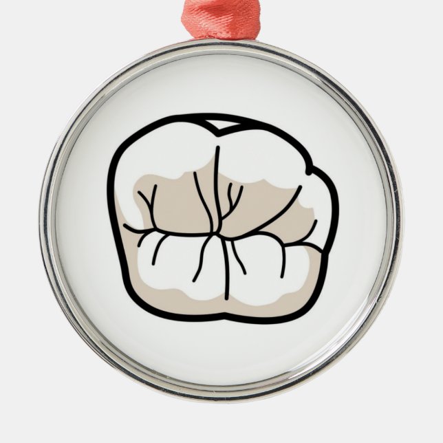 Tandprydnad Julgransprydnad Metall (Framsidan)