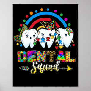 Tandpussel Autism Day Dental Squad Hygienist Poster