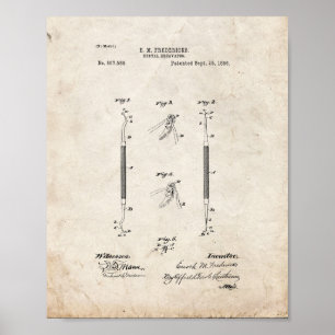 Tandrot- Curette - tand- grävskopapatent - Ol Poster