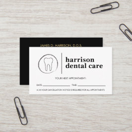 Tandsketch Logotyp Black/White Dentist Möte Visitkort