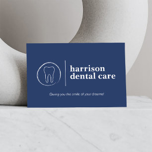 Tandskiss Logotyp Blue Dentist Visitkort