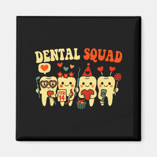 Tandsköterska squad valentine dag tänder hygienisk magnet
