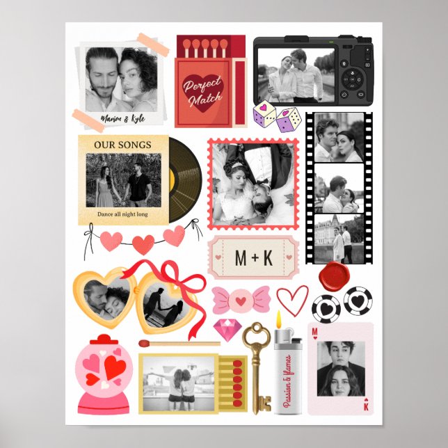 Tändsticksask Bildcollage Perfekt Match Själsken Poster (Framsidan)
