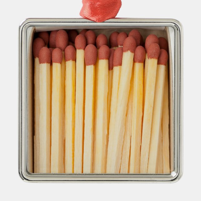 Tändsticksask Julgransprydnad Metall (Framsidan)