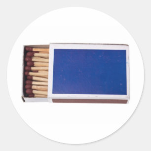 Tändsticksask Runt Klistermärke