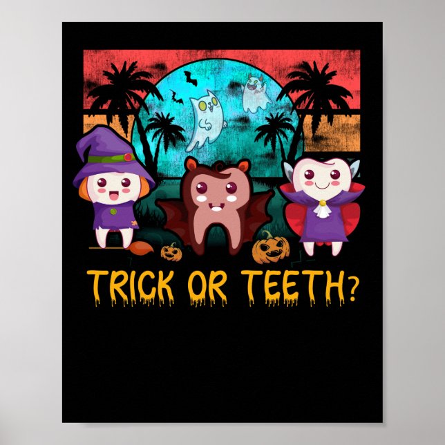 Tandtandad tandläkare Halloween Costume Dental Poster (Framsidan)