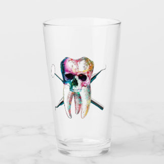 Tandtandben Skull och Kor ben 16 oz skakare Glaskopp