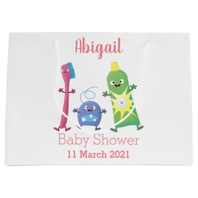 Tandtandborsttandkräm, tecknad av tandtvätt (Framsidan)