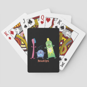 Tandtandborsttandkräm, tecknad av tandtvätt casinokort