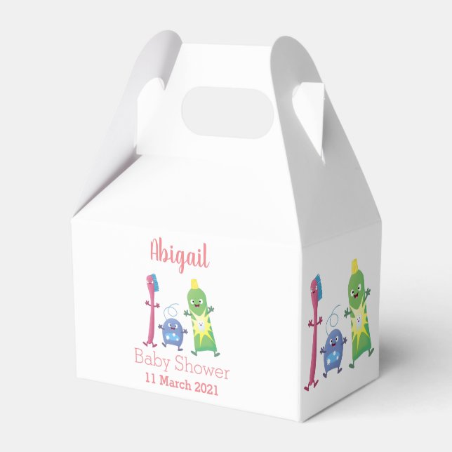 Tandtandborsttandkräm, tecknad av tandtvätt presentaskar (Framsidan Sidan)