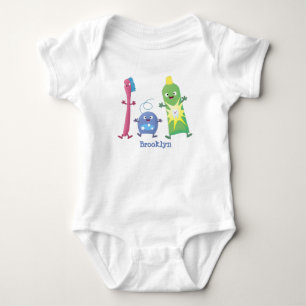 Tandtandborsttandkräm, tecknad av tandtvätt t shirt