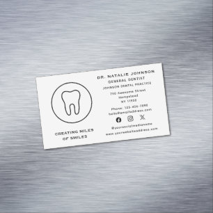 Tandtanddentist Dental Clinic Tandvård Social Medi Magnetiska Visitkort