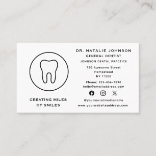 Tandtanddentist Dental Clinic Tandvård Social Medi Visitkort
