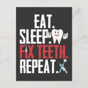 Tandtanddentst Humor Dental Assistant tandvård Vykort