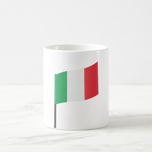 Tandtandpur, italiensk flagga kaffemugg (Center)