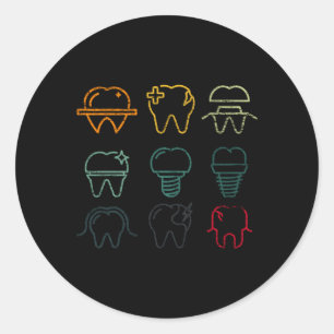 Tandtandshygienist Dentist Dental Assistant Runt Klistermärke