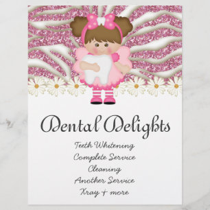 Tandtandstenstandtand Fairy Cute Zebra Glitter Reklamblad