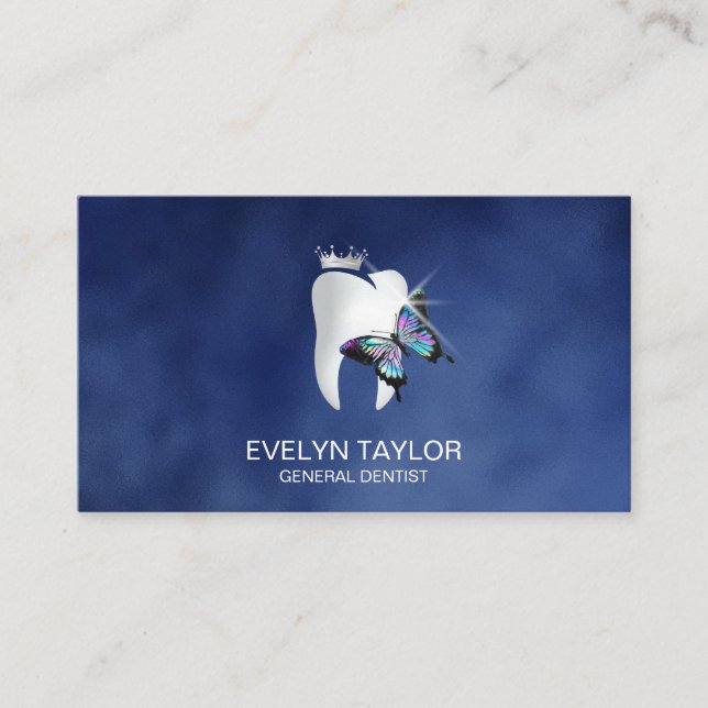Tandtandstenttänder Whitening Butterfly Bu Visitkort (Framsida)