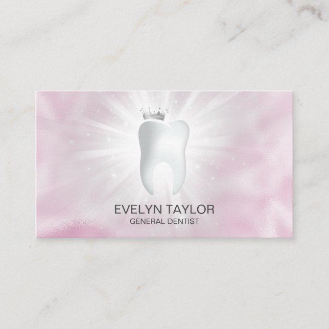 Tandtandstenttänder Whitening Smile Krona Visitkort (Framsida)