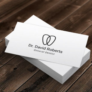 Tandtandstreck med minimalistisk Logotyp Visitkort