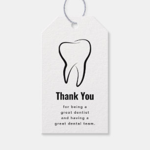 Tandtandtand Tandvård Clinic Dentist Tack Presentetikett