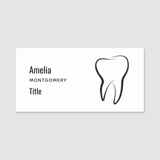 Tandtandtand Tandvård Clinical Medical Namnbricka (Framsida)