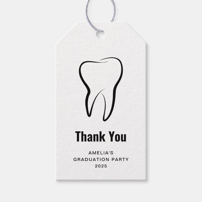 Tandtandtand Tandvård Clinical Medical Studenten Presentetikett (Framsidan)