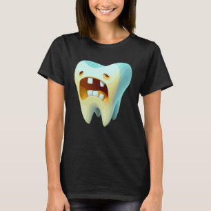 Tandtoningsgrafiklammer för tandläkarminnen t shirt