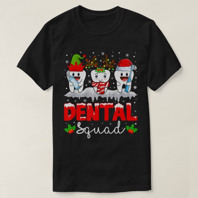 Tandtorad Tandlej Santa Reindeer jul Manar Wo T Shirt (Design framsida)