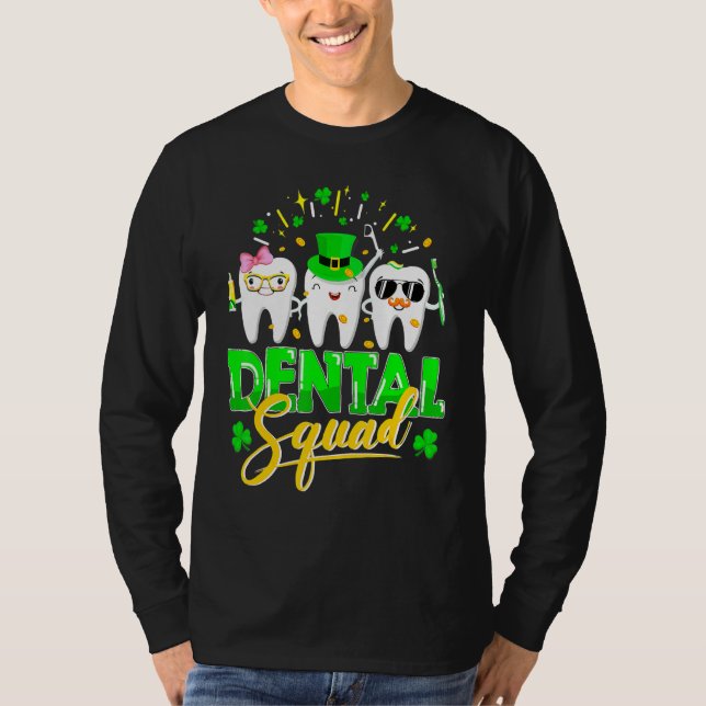 Tandtorget Tooth Leprechaun Hat Funny St Patrick T Shirt (Framsida)