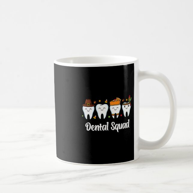 Tandtrupp Thanksgiving Tänder Rollig Höst Hygien Kaffemugg (Höger)