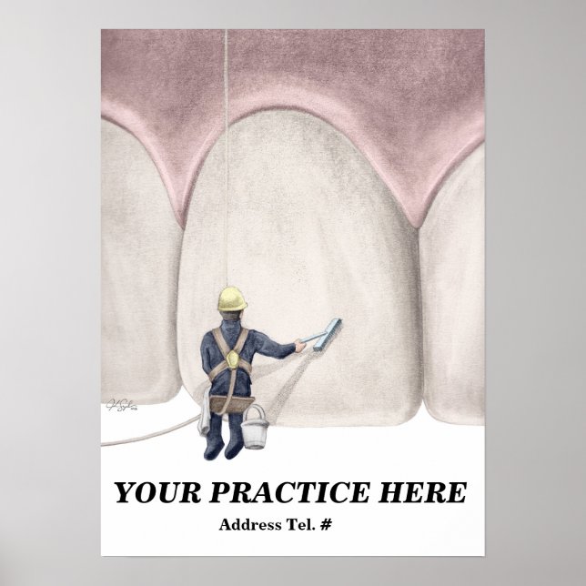 Tandtvättare (ANPASSNINGSBAR) Poster (Framsidan)