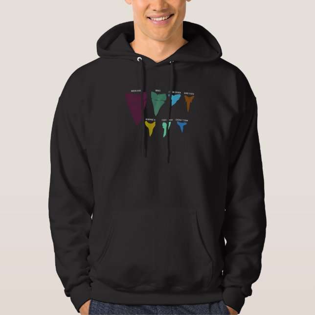Tandtyper för hajfisk 3 hoodie (Framsida)
