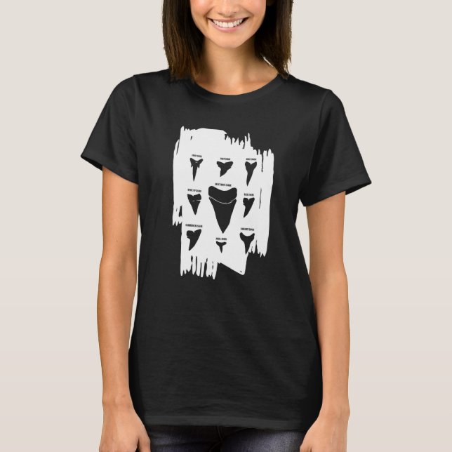 Tandtyper för hajfisk t shirt (Framsida)