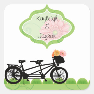 Tandum Bike Kuvert eller favoritetiketter Fyrkantigt Klistermärke