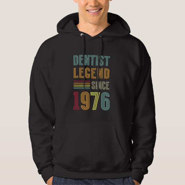 Tandvård Legend 1976 49 år Doktor 49 år Birthda Hoodie (Framsida)