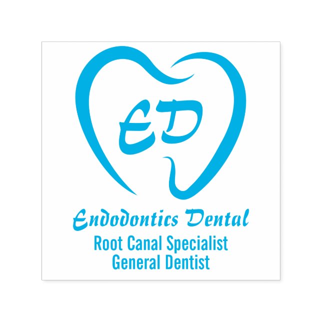 Tandvård Logotyp Självfärgande Stämpel (Design)