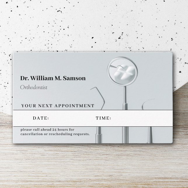 Tandvård Orthodontist modern tandläkare verktyg Tidsbeställning Kort (Skapare uppladdad)