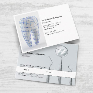 Tandvård Orthodontist modernt avtalskort Visitkort