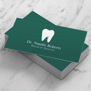 Tandvård Tand Logotyp Plain Teal Grönt Dentist Tidsbeställning Kort