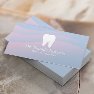 Tandvård Tandvård Elegant Logotyp Blue Dentist Tidsbeställning Kort