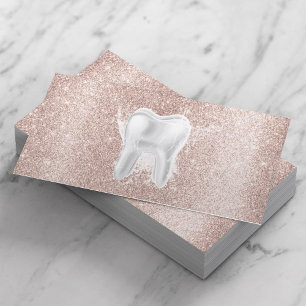 Tandvård vid tandläkarvård Ro Guld Glitter Visitkort