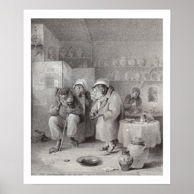 Tandvärk - apor - Dentist Office Decor! Poster (Framsidan)