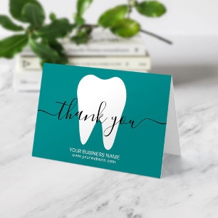 Tandvit Tand Plain Teal Dentist Tack Kort