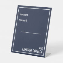 Tandwifi med minimalistisk, modern, blå navigation