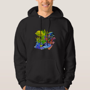 Tang Blue Tang Fish Saltwater Aquarium Reef Tank Hoodie