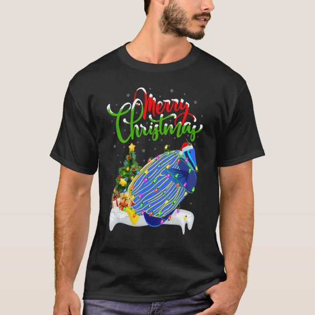 Tang Fish Julafton Dekorations Tang Fish Jul T Shirt (Framsida)