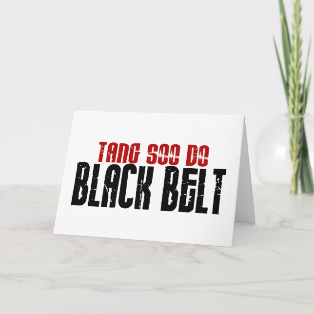 Tang Soo Do Black Bälte Karate Kort (Framsida)