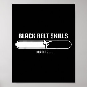 Tang Soo Do Funny Kids Black Bälte Skills Loading Poster