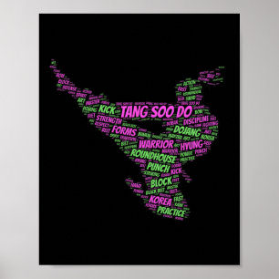 Tang Soo Do Girls Karate Martial Arts Training Wor Poster